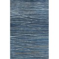 Bashian Bashian R129-AZ-8X10-HG238 Bashian Greenwich Collection Abstract Contemporary Wool & Viscose Hand Tufted Area Rug; Azure - 7 ft. 9 in. x 9 ft. 9 in. R129-AZ-8X10-HG238